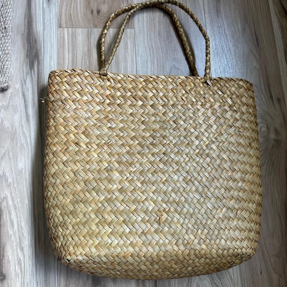 Natural Handmade Woven Tote Bag